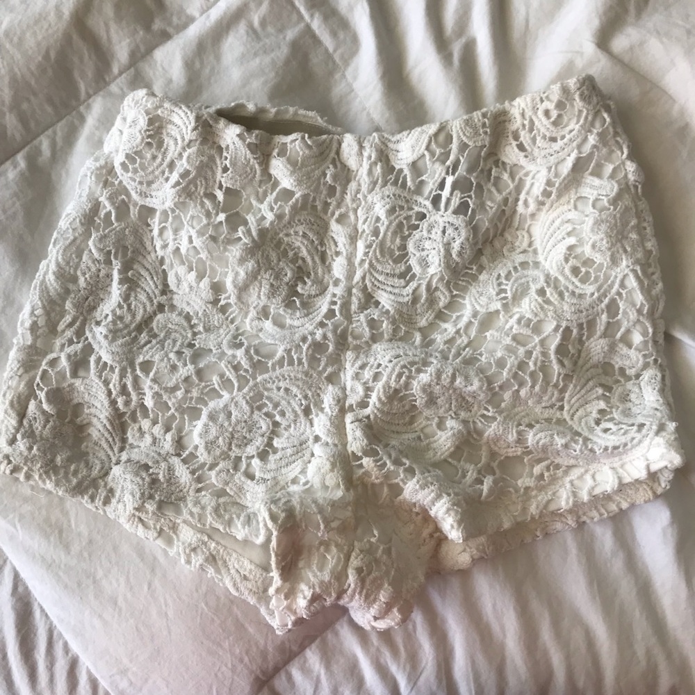 White Lace Charlotte Russe shorts